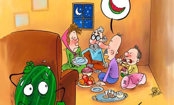 عکس خنده دار شب یلدا