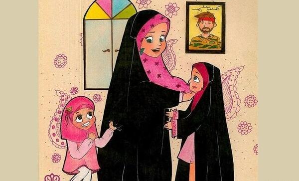 عکس نقاشی زیبا مادر