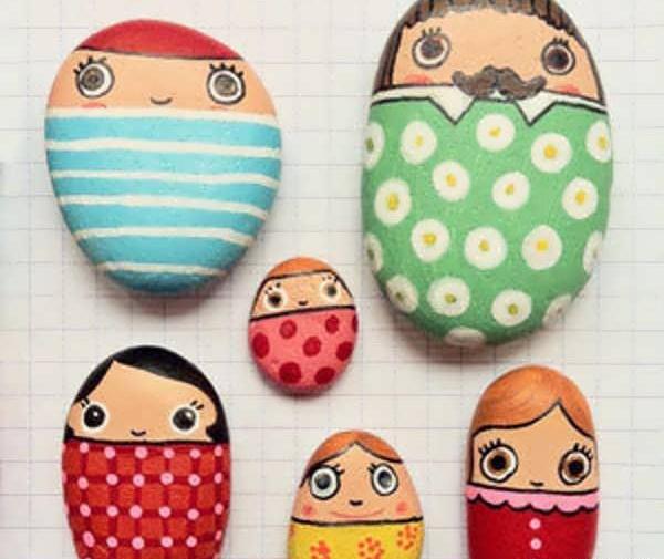 عکس نقاشی ساده و زیبا روی سنگ