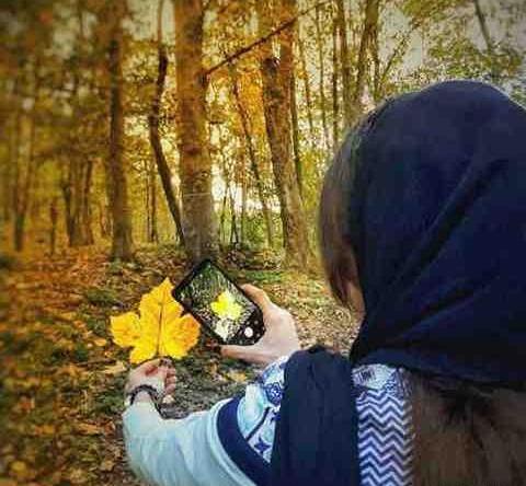 عکس دختر پاییزی طبیعی