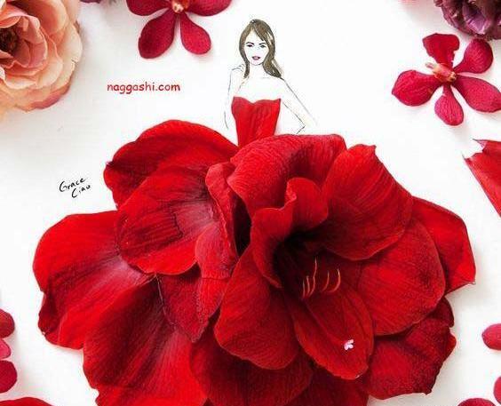 عکس نقاشی دخترانه گل