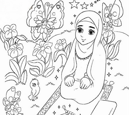 عکس نقاشی ساده نماز