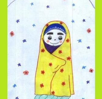 عکس نقاشی ساده نماز