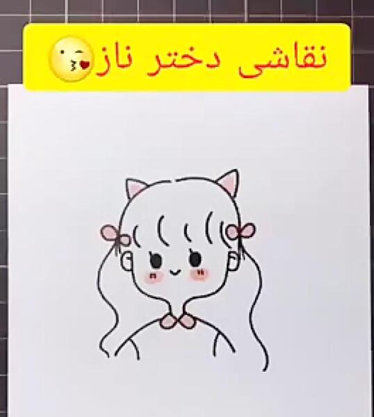 عکس نقاشی دختر بامزه