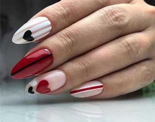 عکس مدل کاشت ناخن دخترانه قرمز