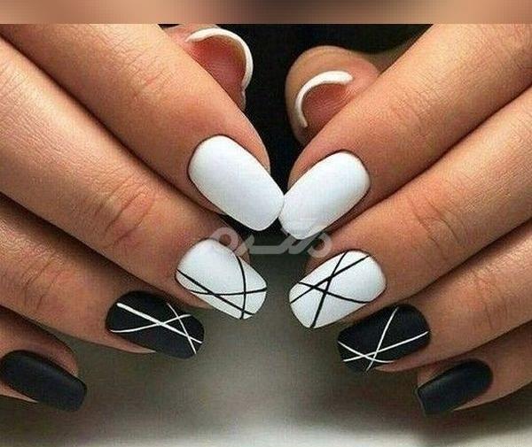 عکس طرح ناخن سفید ساده
