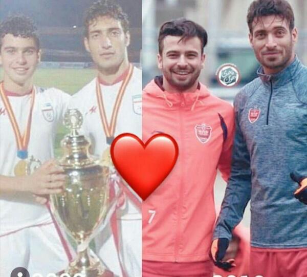 عکس خوابیدن شجاع خلیل زاده با جام