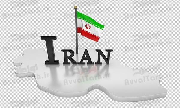 عکس نقشه ایران به صورت پرچم