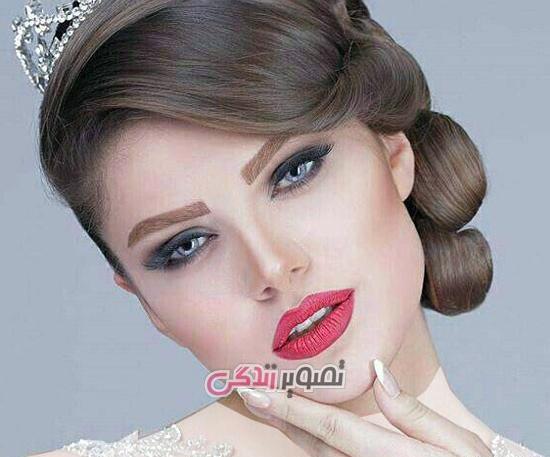 عکس شینیون مو و میکاپ صورت