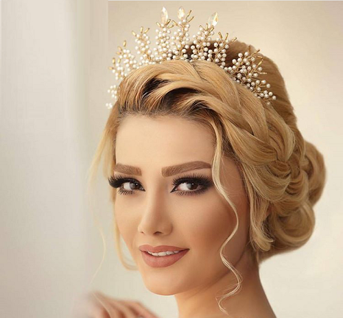 عکس شینیون مو و میکاپ صورت