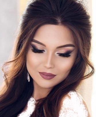 عکس شینیون مو و میکاپ صورت