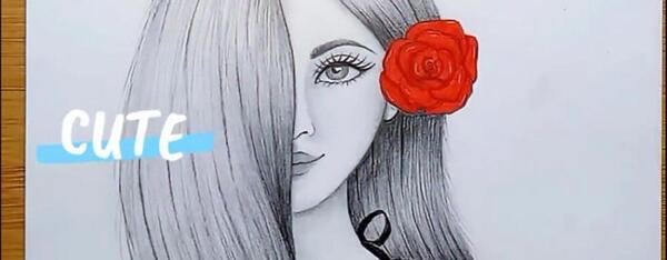 عکس نقاشی ساده و زیبا با سیاه قلم