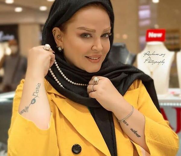 عکس تاتو دست بهاره رهنما