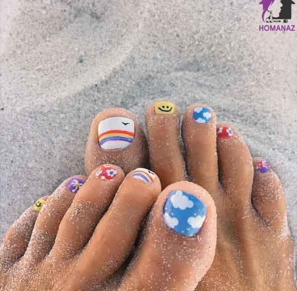 عکس مدل فانتزی ناخن پا