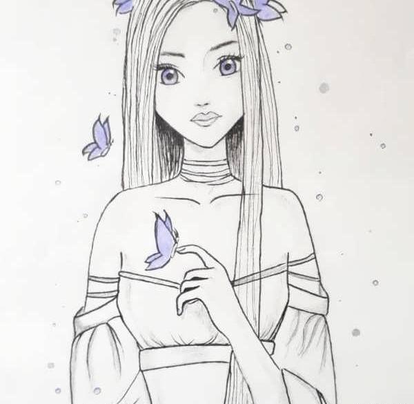عکس نقاشی دخترانه حرفه ای
