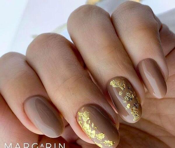 عکس طرح ناخن پاییزی ساده