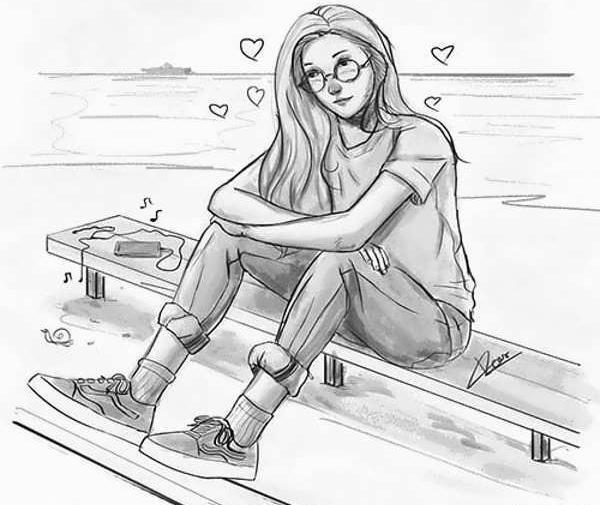 عکس نقاشی دخترانه سخت و زیبا