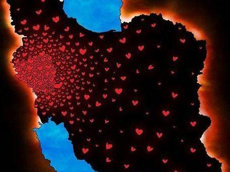 عکس پروفایل نقشه ایران سیاه