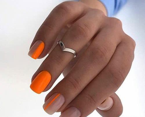 عکس طرح ناخن نارنجی