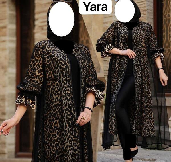 عکس مانتو مشکی جلو باز