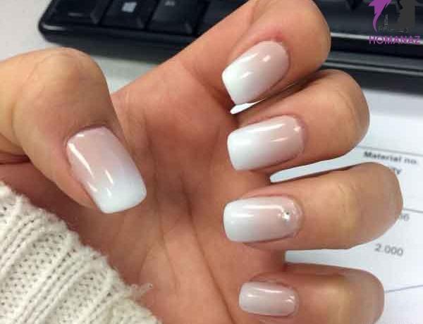 عکس مدل ناخن بیبی بومر سفید