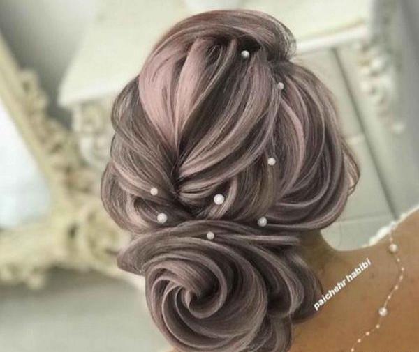 عکس شینیون مو یک طرفه