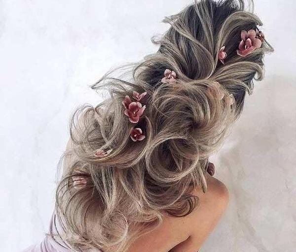 عکس شینیون مو یک طرفه
