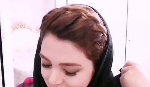 عکس بافت مو زیر مقنعه