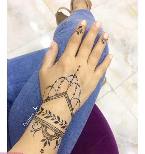 عکس مدل تاتو حنا دخترانه