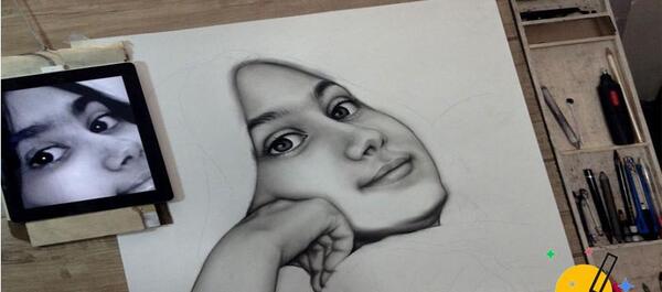 عکس نقاشی سیاه قلم خیلی سخت