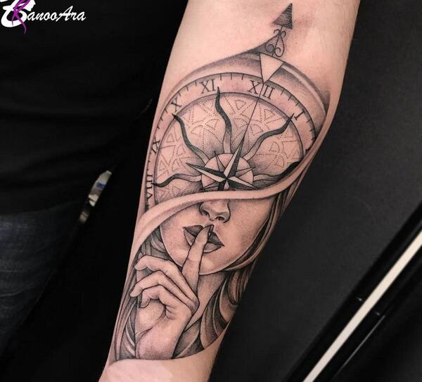 عکس تاتو روی دست مردانه ساده