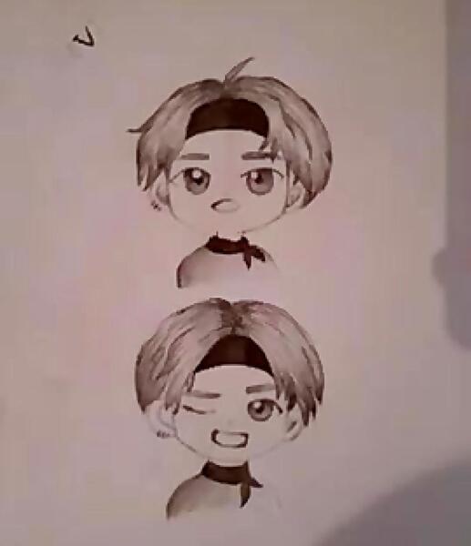 عکس نقاشی ساده تهیونگ