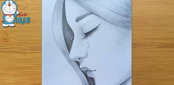 عکس نقاشی زیبا چهره دختر