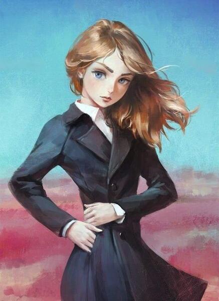 عکس نقاشی دختر چینی فانتزی