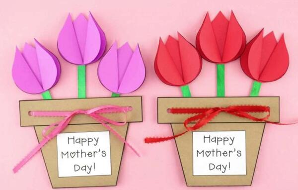 عکس نقاشی گل برای روز مادر