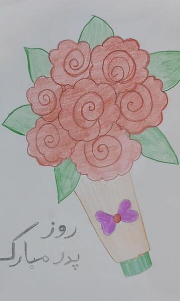 عکس نقاشی گل برای روز مادر
