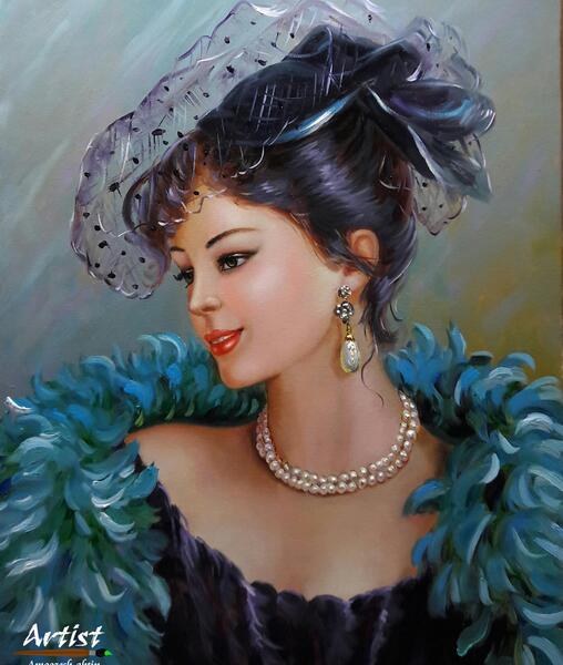 عکس تابلو نقاشی مدرن چهره