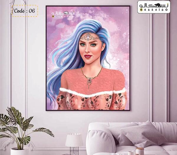 عکس تابلو نقاشی مدرن چهره