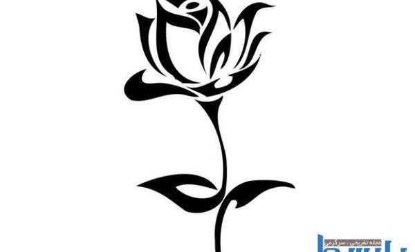 عکس طرح تاتو گل روی کاغذ