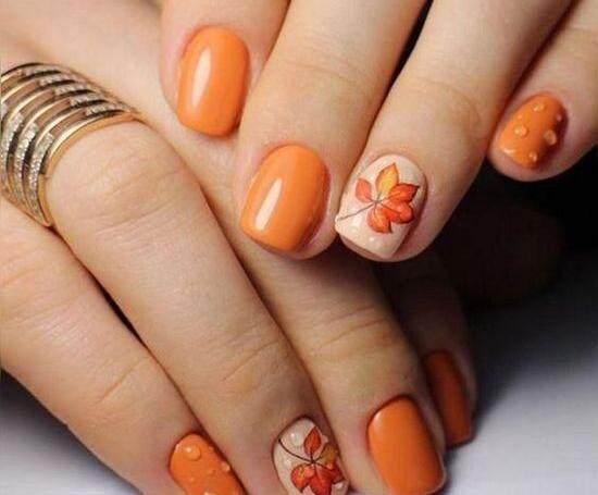 عکس طرح ناخن پاییزی