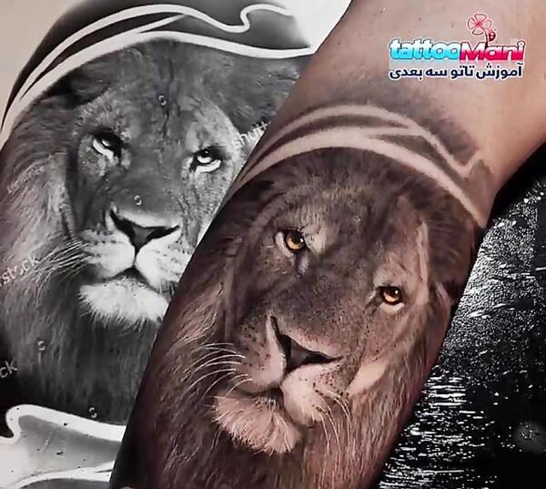 عکس طرح تاتو شیر و عقاب