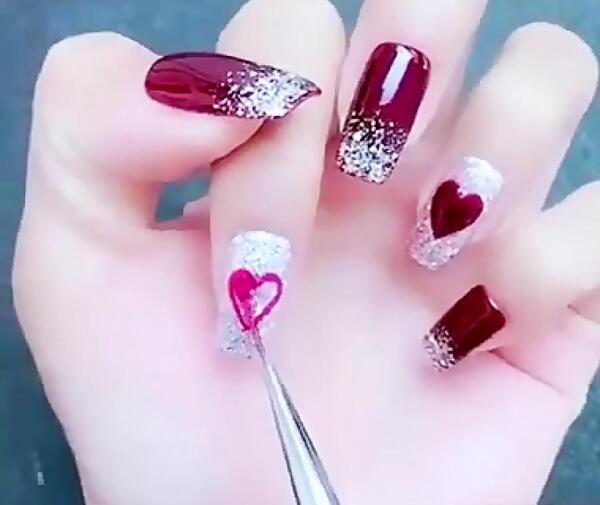 عکس مدل ناخن کاشت عروس