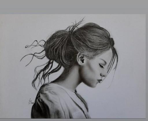 عکس نقاشی دختر سیاه