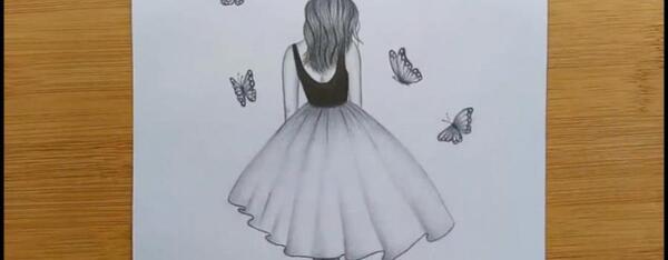 عکس نقاشی دختر سیاه