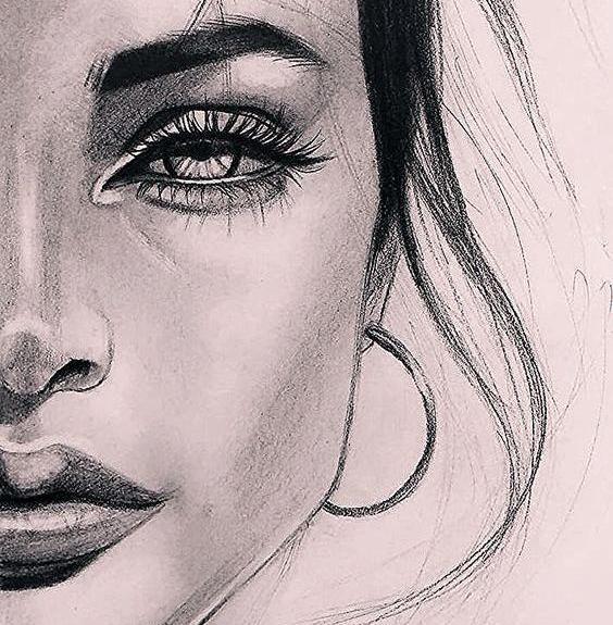 عکس نقاشی دختر سیاه