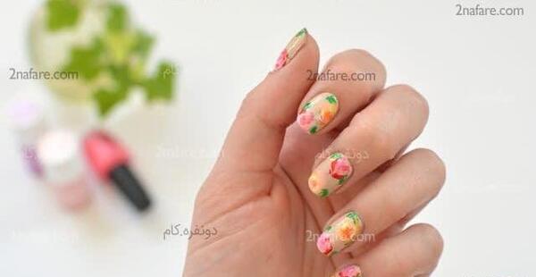 عکس طرح ناخن گل