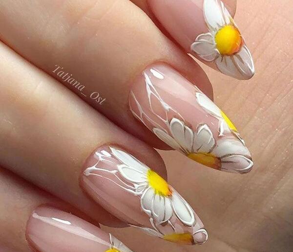 عکس طرح ناخن گل