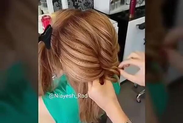 عکس شینیون مو گندمی