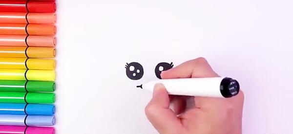 عکس نقاشی گل کیوت