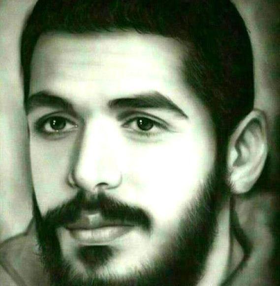 عکس شهید ابراهیم هادی برای نقاشی
